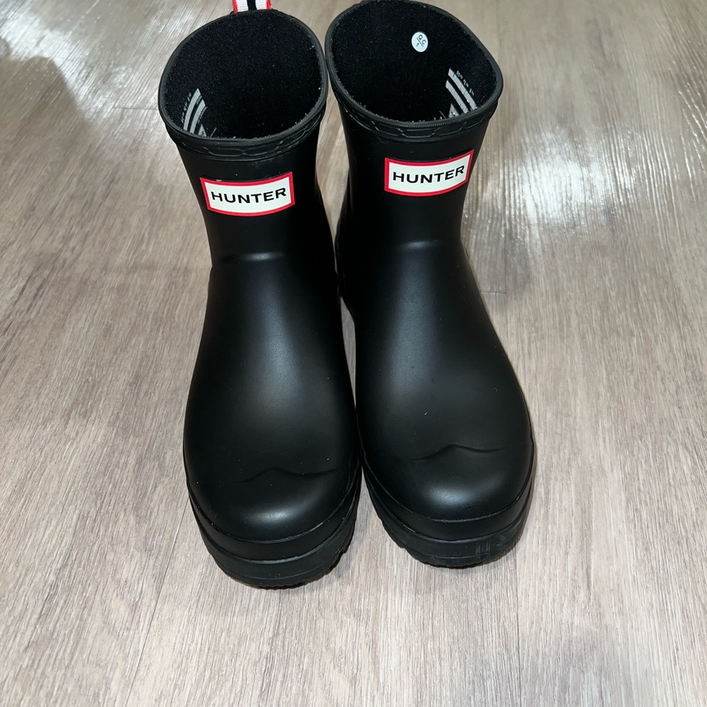 Hunter womens Play short original rain boots black womens sz 7